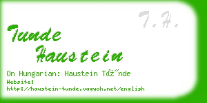 tunde haustein business card